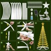 Outdoor Solar Christmas Cone Tree Lights, 8ft 442 LED Christmas