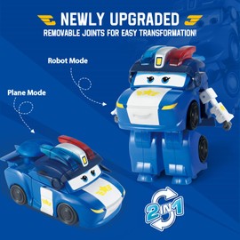 Super Wings Transformable Toys, 5 in Lucie Airplane Transforming Figures Toys, 2 in 1 Mode Rescue Bots Action Figure for 3-5 Year Old Boys Girls, Fun Plane Toy for Toddlers Kids Age 3 4 5 6 7