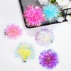 Ipetboom 6pcs Pompom Hair Clips Fluffy Foil Strips for Hair