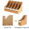 Fiyerna Foldable Desk File Holder Organizer Sturdy Cardboard Magazine Storage