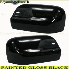 Torox For 2016-2024 NISSAN TITAN XD GLOSS BLACK Mirror COVERS Non-Tow w/o TurnSig Hole