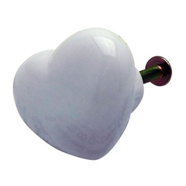 和気産業(Waki Sangyo) セラミックハートノブ インテリア 家具 収納 白 適合扉厚13~20mm TW-800
