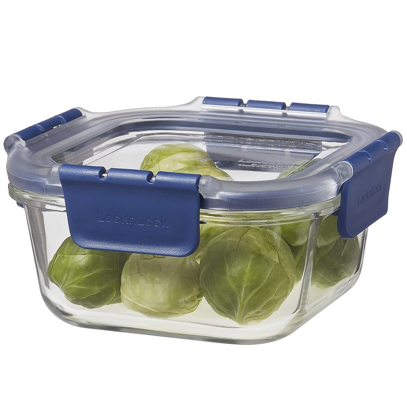 Bestco LBG214 Heat Resistant Glass Storage Container with Lid, Square
