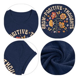 Mental Health Shirts for Women Vintage Flower Tee Shirt Boho Floral T Shirt Wildflower T-Tops Butterfly Tops