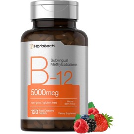 Vitamin B12 5000mcg Supplement | 120 Tablets | High Potency Energy, Metabolism & Nervous System Support | Healthcare Dietary Formula