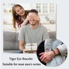 KORAS Gifts for Boyfriend, Tiger Eye Bracelet Black Onyx Stone