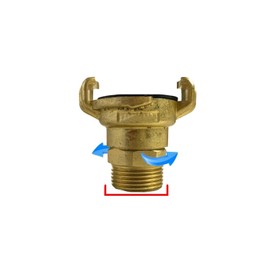 Brass GEKA Type Hose Quick Connect Adapter Claw Fitting Pipe Splitters Lance 3/4 1/2 Male Female (Swivel 1" BSP Male)