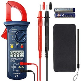 AstroAI Pinza Amperimétrica, Multímetro Digital Automático, Medidor de Corriente Voltaje AC/DC, Resistencia, Continua, Diodos Pinza
