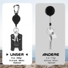 Retractable Key Ring, Extendable ID Card Yo-Yo with 31.5 Inch