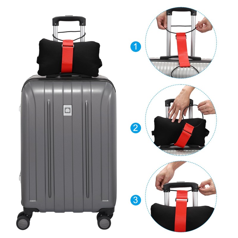 PATIKIL Luggage Straps Bag Bungee, 2 Pcs Suitcase Straps Adjustable