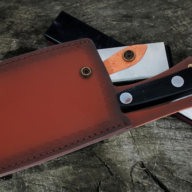 Hemoton Universal Leather Knife Sheath for Kitchen and Outdoor Use,Synthetic