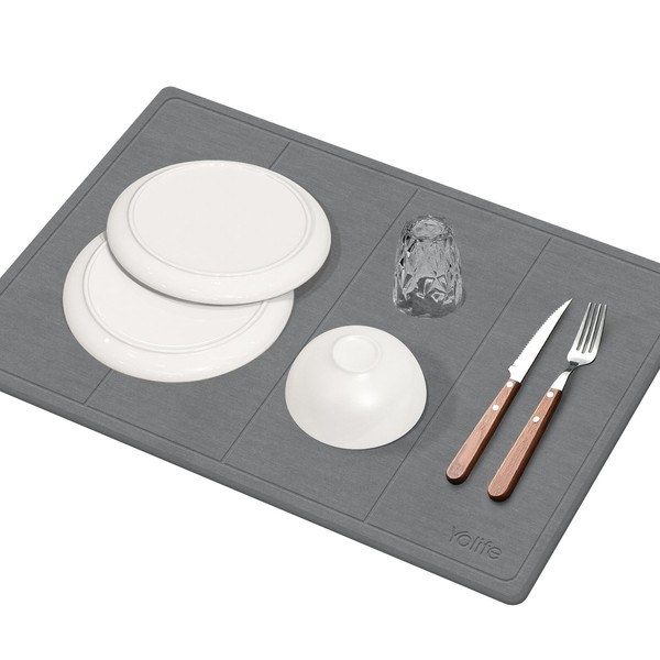 Yolife Stone Drying Mat for Kitchen Counter, 23.7" x 15.4"