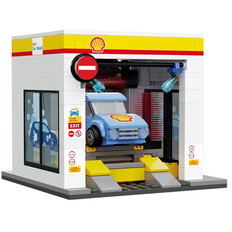 CaDA C66030W Shell Car Wash Brick Model 294pcs