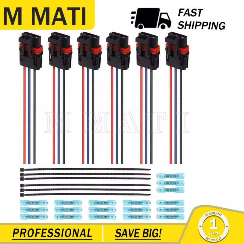 M MATI 6PCS Pulse Power Bus Bar Plug Pigtail Connector