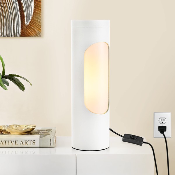 LEDIARY Kosher Lamp for Shabbos, White Table Lamps and Nightlight