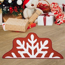 LuxFocus Christmas Decoration Doormat, Snow Welcome Mat, Indoor Floor Mat, Christmas Tree Doormat for Entrance, Entrance, Kitchen, 40 x 60 cm