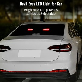 Dargoose LED Eyes for Car Truck Window Windshield Devil Eye Light USB Port Cars Funny Flicker Accessories Red Triangle Decorative for Men Women