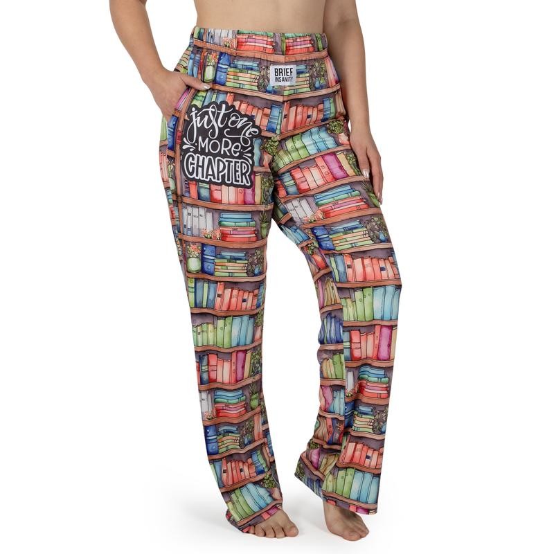 BRIEF INSANITY Just One More Chapter Lounge Pants - Size: