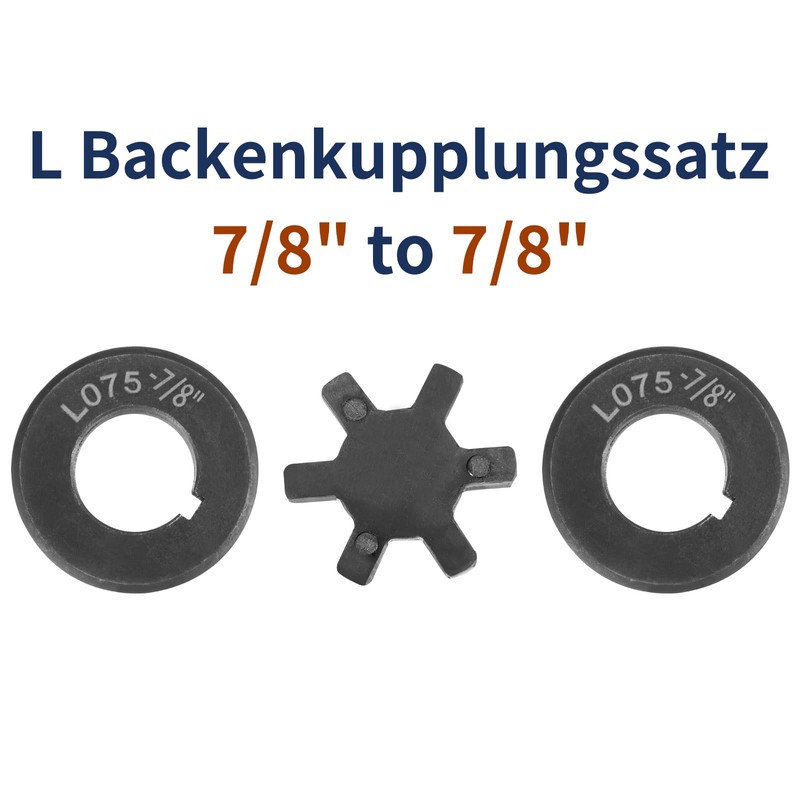 uxcell 7/8" to 7/8" L075 Flexible 3-Piece L-Jaw Coupling Coupler