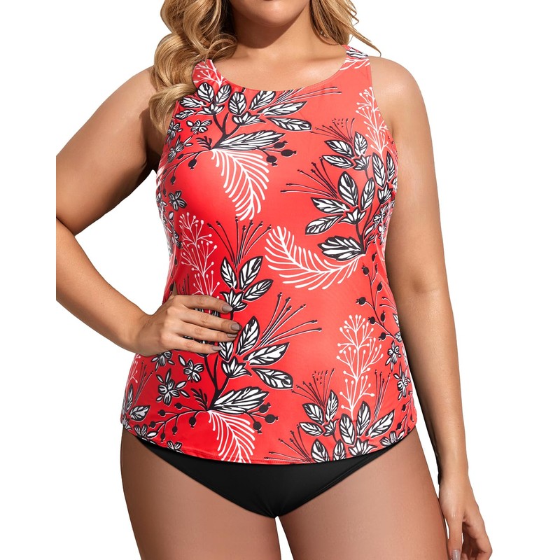 Holipick Traje de baño Tankini de Dos Piezas para Mujer,
