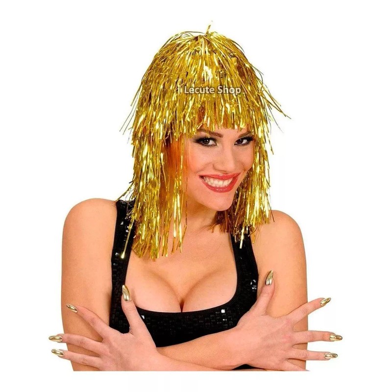 Lecute 50 Pelucas Metalicas Papel Fiesta Batucada Rave Antro Disco