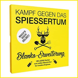 KAMPFHUMMEL Battle against the Spiessertum - Make it yourself! The blank expansion with 100 blank playing cards for your own nasty cards.