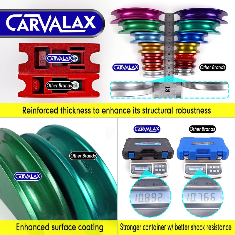 CARVALAX 90° Ratcheting Tube Bender Kit - 7 Color-Coded Aluminum