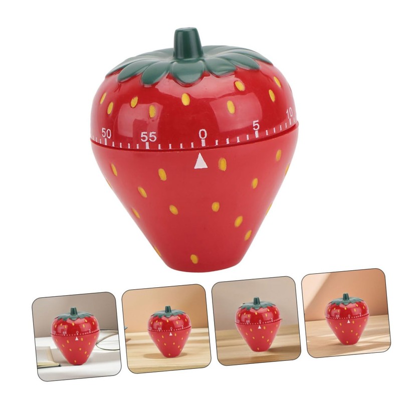 MAGICLULU Home Baking Timer Mechanical Kitchen Timer Strawberry Alarm Easy