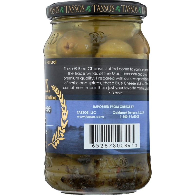 TASSOS Blue Cheese Stuffed Olives, 12 OZ