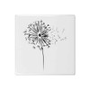 'Dandelion Clock Blowing Away' 108mm Square Ceramic Tile (TD00027823)