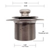 Westbrass D331-F-01 1-3/8-Inch NPSM Fine Thread Twist-and-Close Bath Drain Plug,