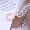 Cimenexe Bohemian Hoop Stud Earrings Gold Cuban Chain Hoop Earrings