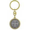 Saint Benedict Key Chain with Gold/Chrome Finish (Gold Finish)…