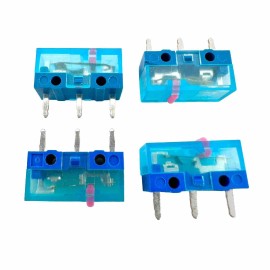 Huano Blue Transparent Pink Dot Mouse Micro Switch 80 Million Clicks (4 PCs)