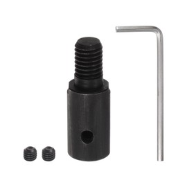 sourcing map Angle Grinder Motor Shaft Coupler M10 5 mm Sleeve Saw Blade Connect Saw Blade Adapter Mandrel Connection Rod with L Shape Key