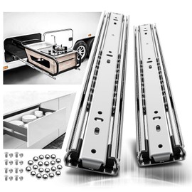 ToBeGreat 1 Pair Heavy Duty Drawer Slides 34 Inch 150 lb Load Capacity Side Mount Full Extension Ball Bearing Cabinet Rails Replacement Tool Box Runners Tracks Glides