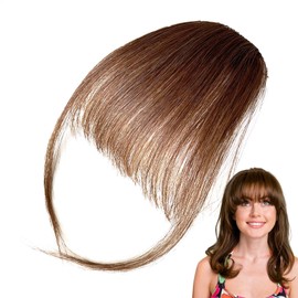 Clip on Bangs for Women,Women Human Hair Wig Clip-in Bangs - Covers Thinning Hair Daily Wear Hairpieces Sisters Wife Hair Extension Bangs for Gathering