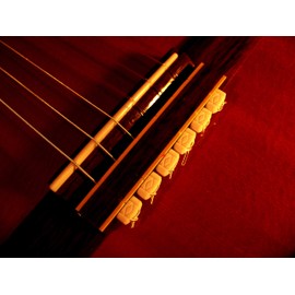 Rosette Diamond Secure String Ties - Ivory White Classical Guitar Bridge Beads