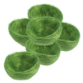 IWOWHERO DIY Chicken Coop Simulation Ornament Thread Decor Easter Home Chicken Nest Model