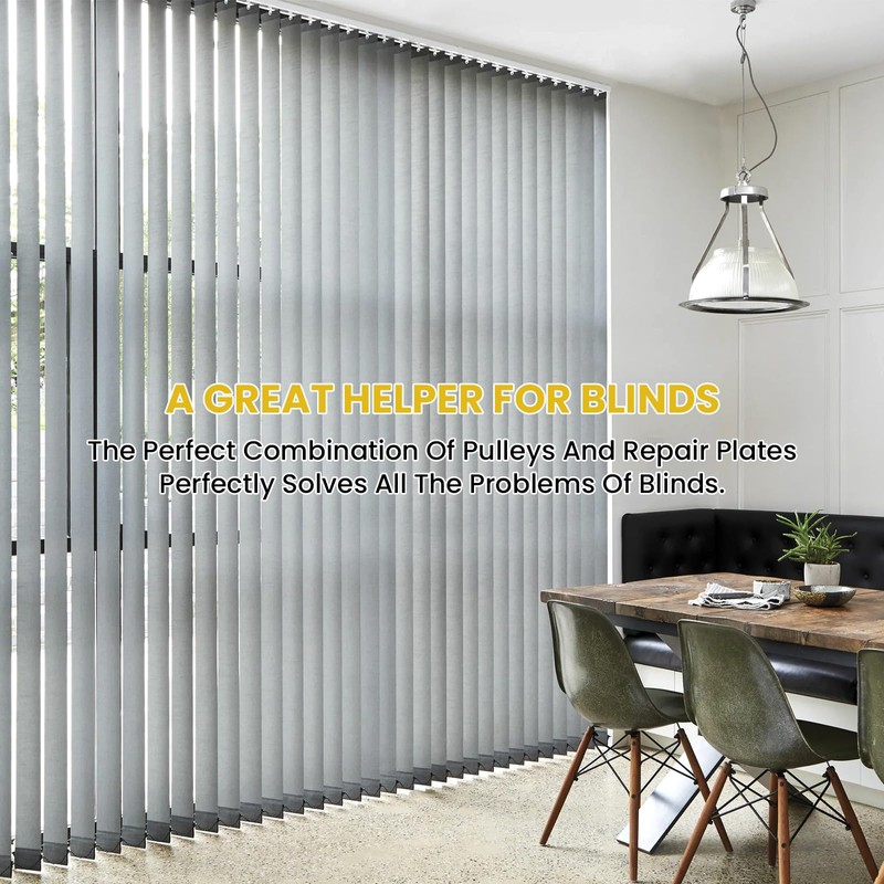 UBANU 12 Sets White Vertical Blind Repair Kit with Stem,