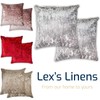Lex's Linens Set of 2 Crushed Velvet Cushion Covers (Red)