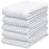 DecorRack 5 Pack 100% Cotton Kitchen Towels, 16x19 inch Soft