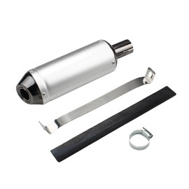 PowerMotor 28mm Exhaust Muffler Silencer Pipe and Clamp Gasket Replacement for 4 Wheeler 50cc to 150cc Go Kart Mini Bike Motocross Parts