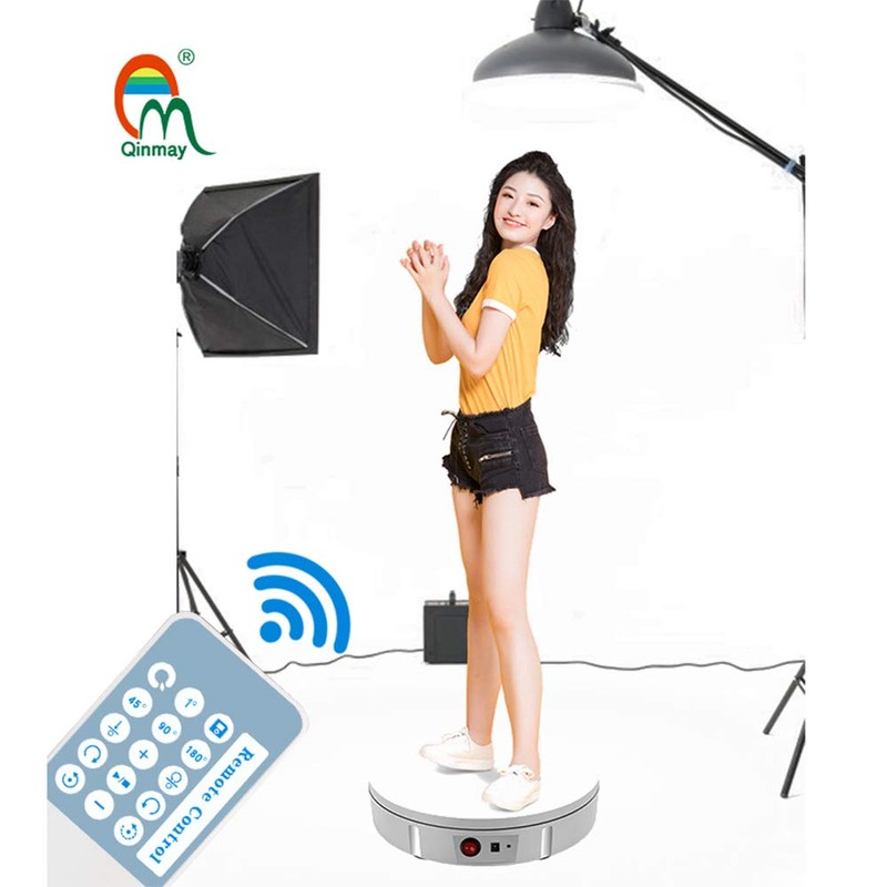 Qinmay 360 Degree Remote Control Rotating Electric Turntable Display Stand