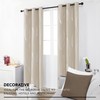 Deconovo Foil Print Blackout Curtains, Wave Striped Room Darkening Curtains,