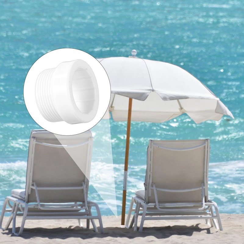 Lyreh 2pcs Pool Umbrella Pole Sleeve Stabilizer, Threaded Cone Wedge