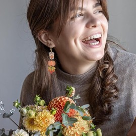 Fall Leaf Earrings Thanksgiving Pumpkin Maple Leaf Earrings Autumn Earrings for Women Fall Costume Accessories(C)