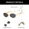 YAMEIZE Stylish Metal Oval Sunglasses for - Women Men Metal