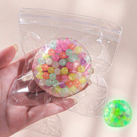 Anboor Handmade Stress Balls, Stress Relief Squeeze Ball for Hands White Noise Meditation Improve Focus for Adults Women Men （Luminous ball）