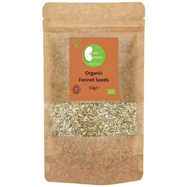 Organic Fennel Seeds - Certified Organic - by Busy Beans Organic (50g)